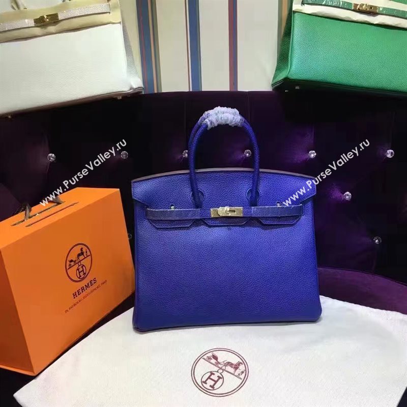 Hermes grain Birkin blue bag 5278