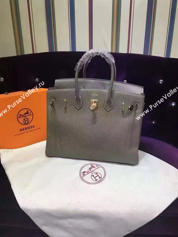 Hermes Birkin gray grain bag 5281