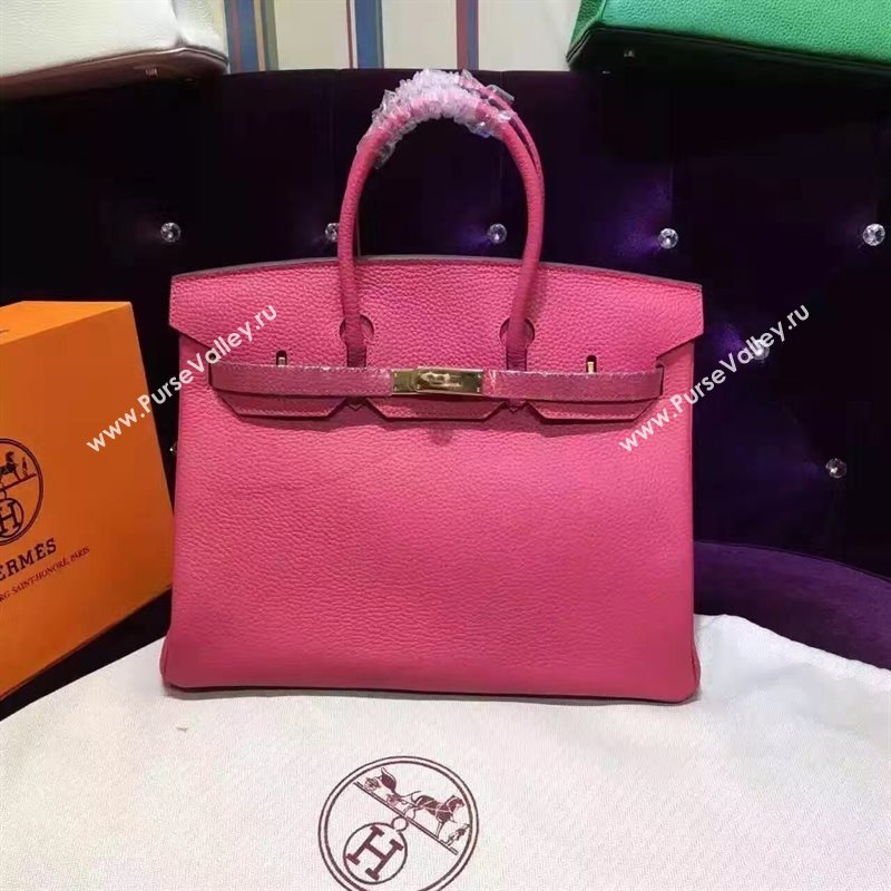 Hermes grain rose Birkin red bag 5284