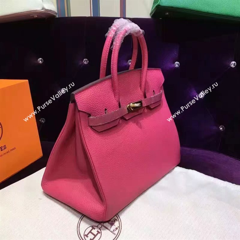 Hermes grain rose Birkin red bag 5284