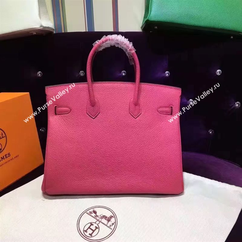 Hermes grain rose Birkin red bag 5284