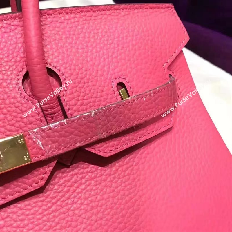 Hermes grain rose Birkin red bag 5284