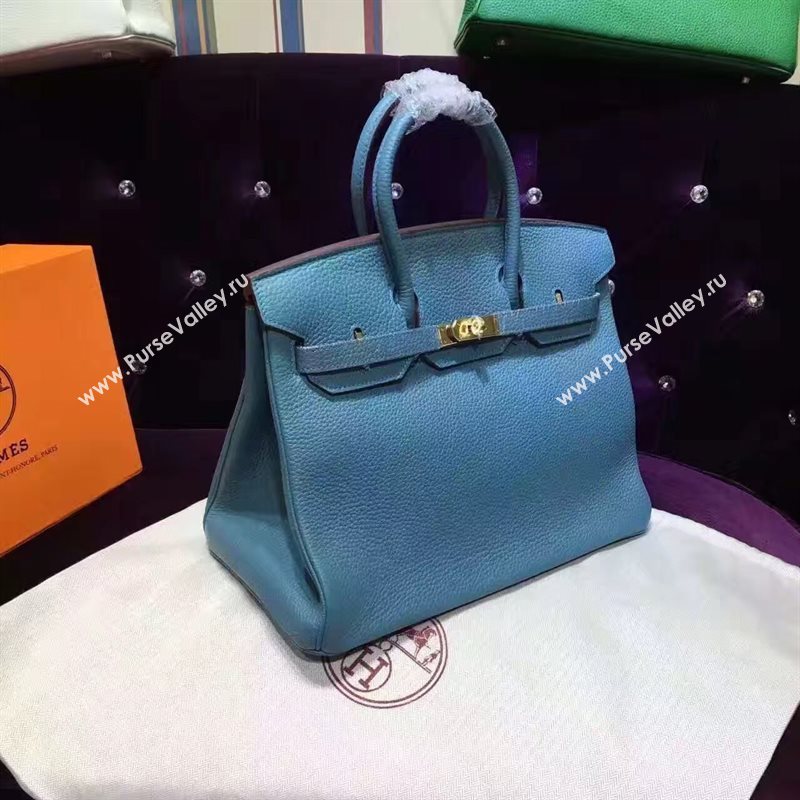 Hermes light Birkin blue bag 5285
