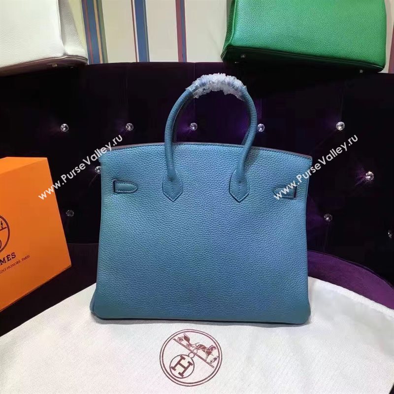 Hermes light Birkin blue bag 5285