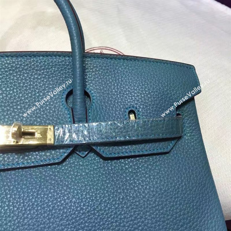 Hermes light Birkin blue bag 5285