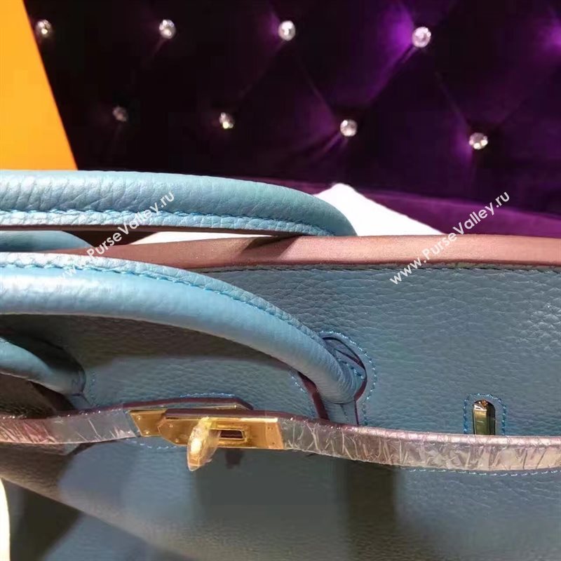 Hermes light Birkin blue bag 5285