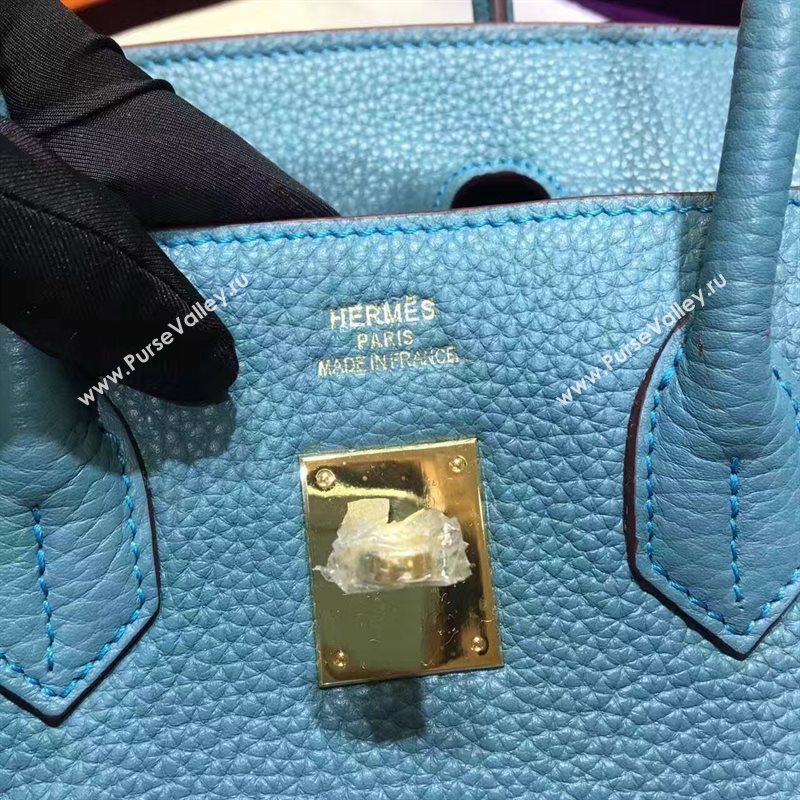 Hermes light Birkin blue bag 5285