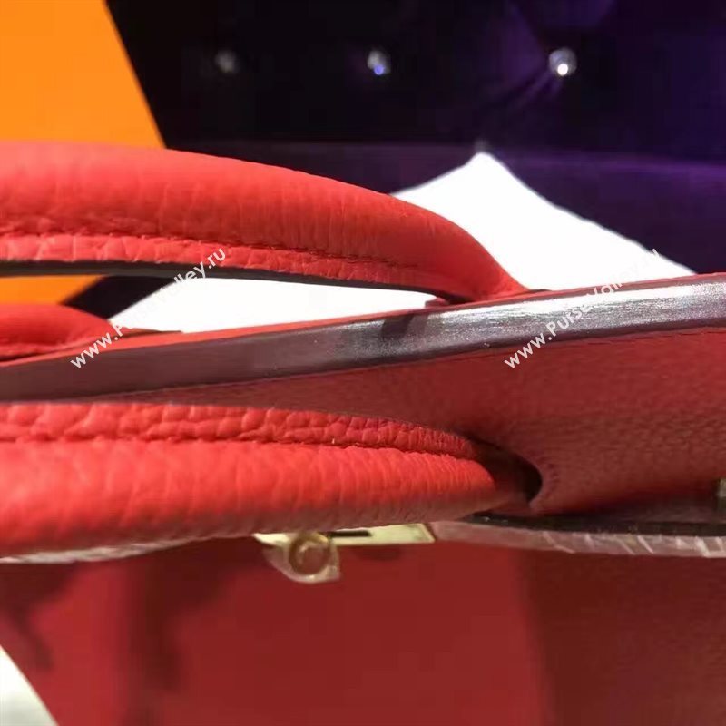 Hermes grain Birkin red bag 5289