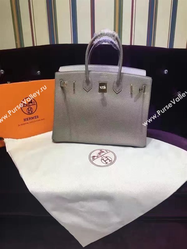 Hermes grain Birkin gray bag 5290