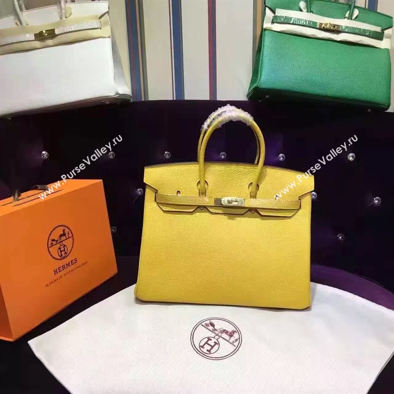 Hermes grain Birkin yellow bag 5291