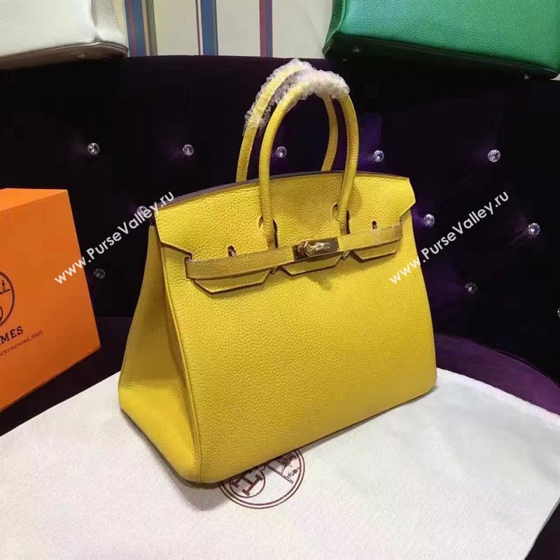 Hermes grain Birkin yellow bag 5291