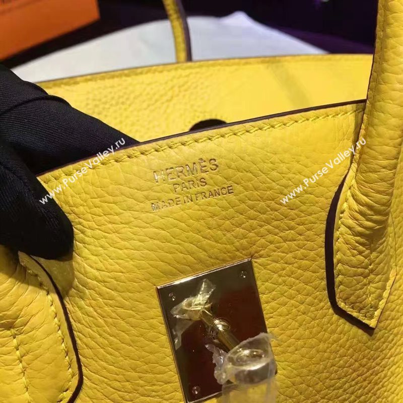Hermes grain Birkin yellow bag 5291