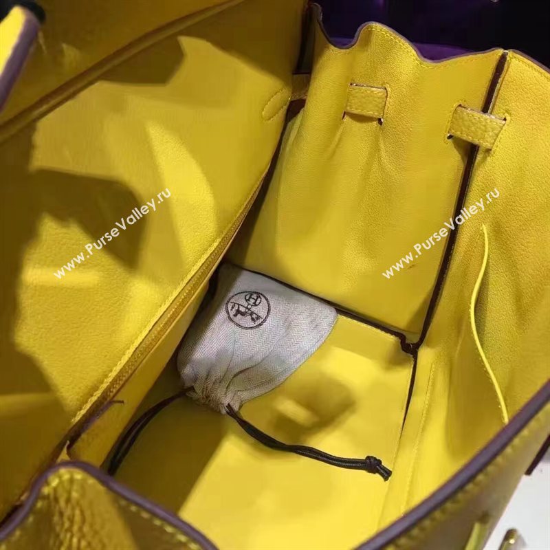 Hermes grain Birkin yellow bag 5291