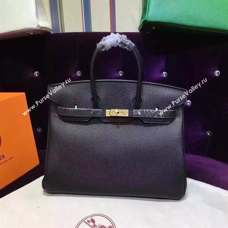 Hermes grain Birkin black bag 5292