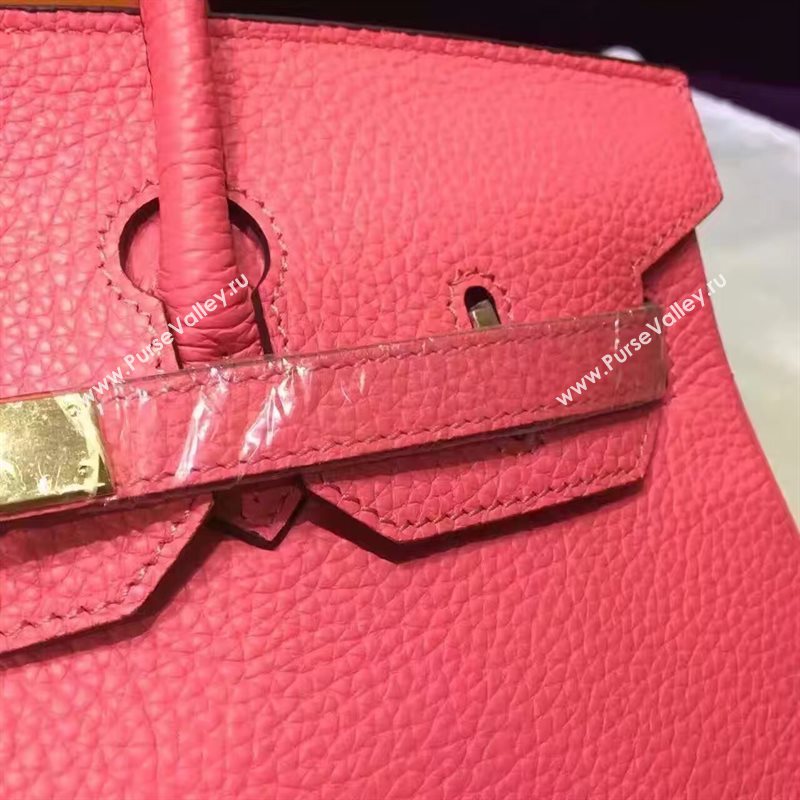 Hermes grain rose Birkin red bag 5293