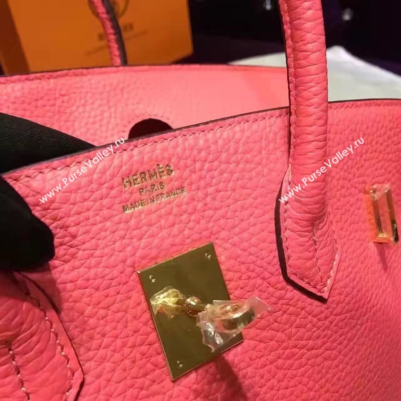 Hermes grain rose Birkin red bag 5293