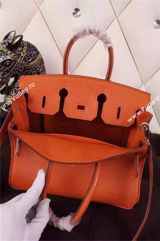 Hermes mini 25cm orange Birkin bag 5202