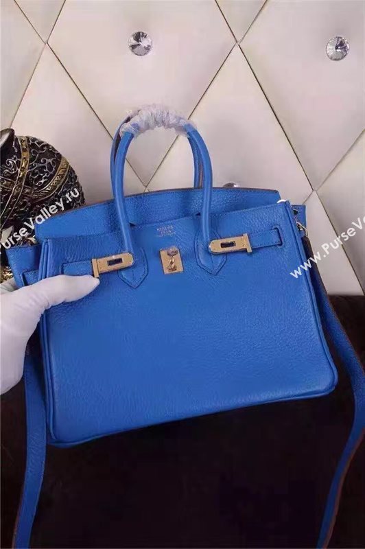 Hermes mini 25cm blue Birkin bag 5203