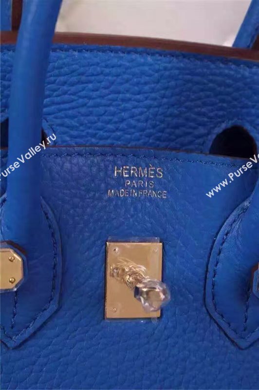 Hermes mini 25cm blue Birkin bag 5203