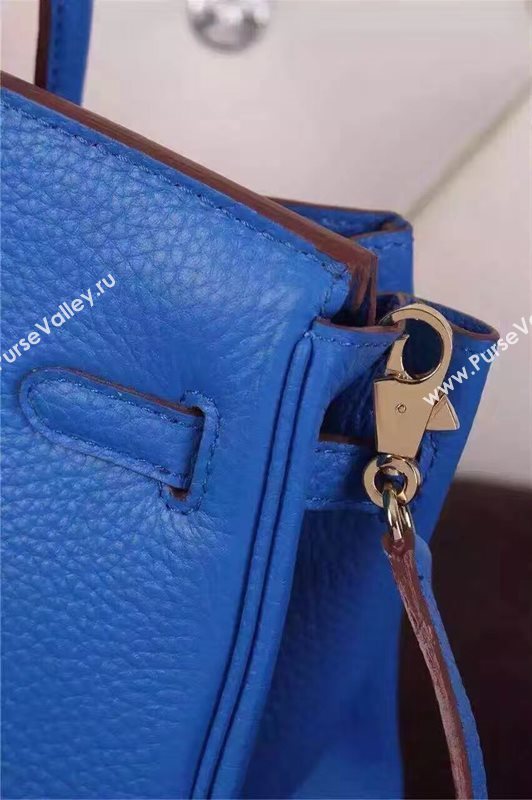 Hermes mini 25cm blue Birkin bag 5203