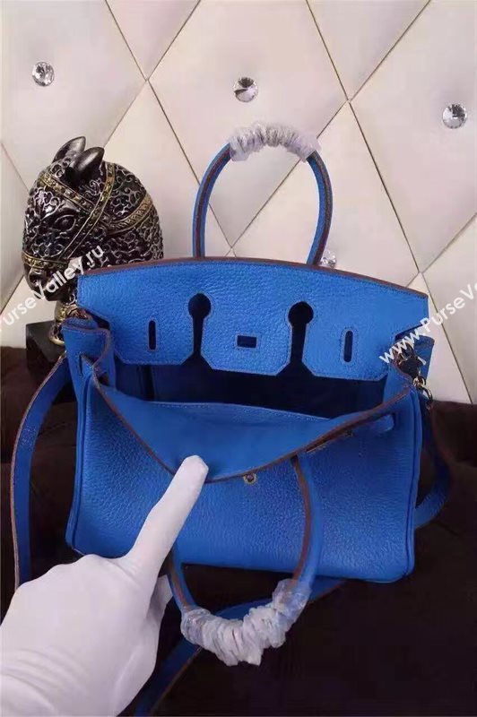 Hermes mini 25cm blue Birkin bag 5203