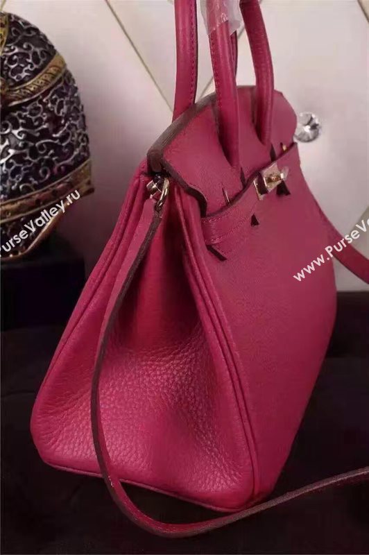 Hermes mini 25cm Birkin red rose bag 5205