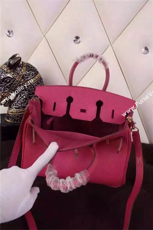 Hermes mini 25cm Birkin red rose bag 5205