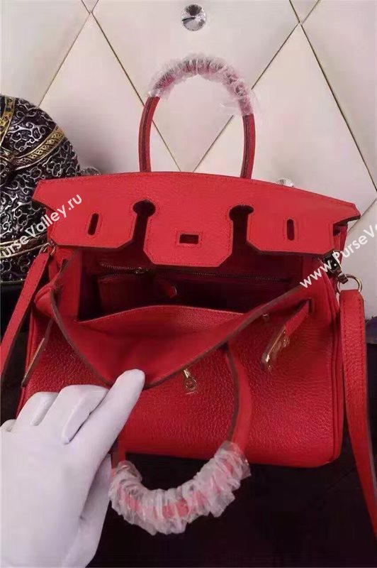 Hermes mini 25cm red Birkin bag 5206