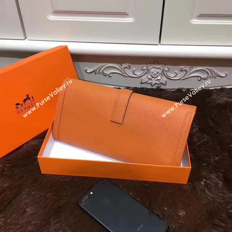 Hermes Epsom large tan clutch bag 5212