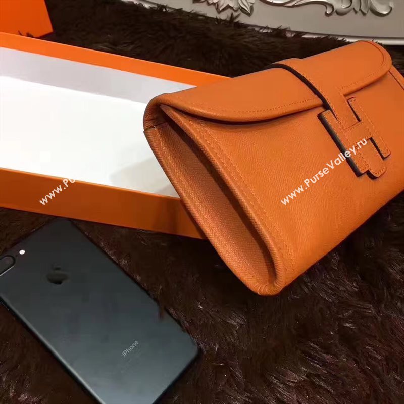 Hermes Epsom large tan clutch bag 5212