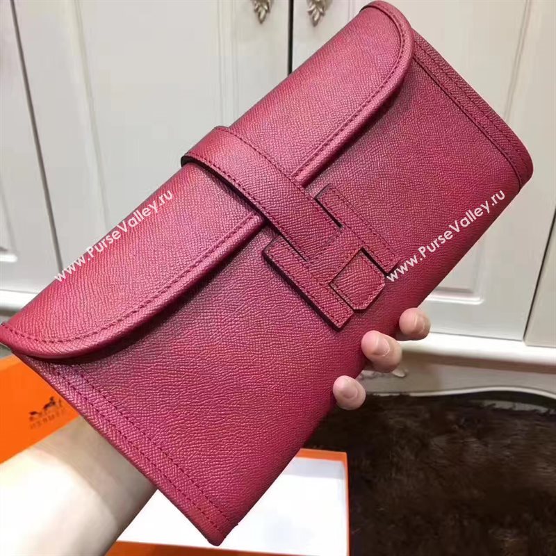 Hermes Epsom large wine clutch bag 5214