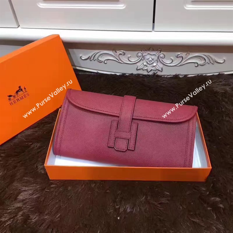 Hermes Epsom large wine clutch bag 5214