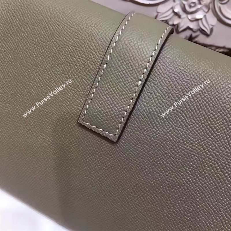 Hermes Epsom large gray clutch bag 5215