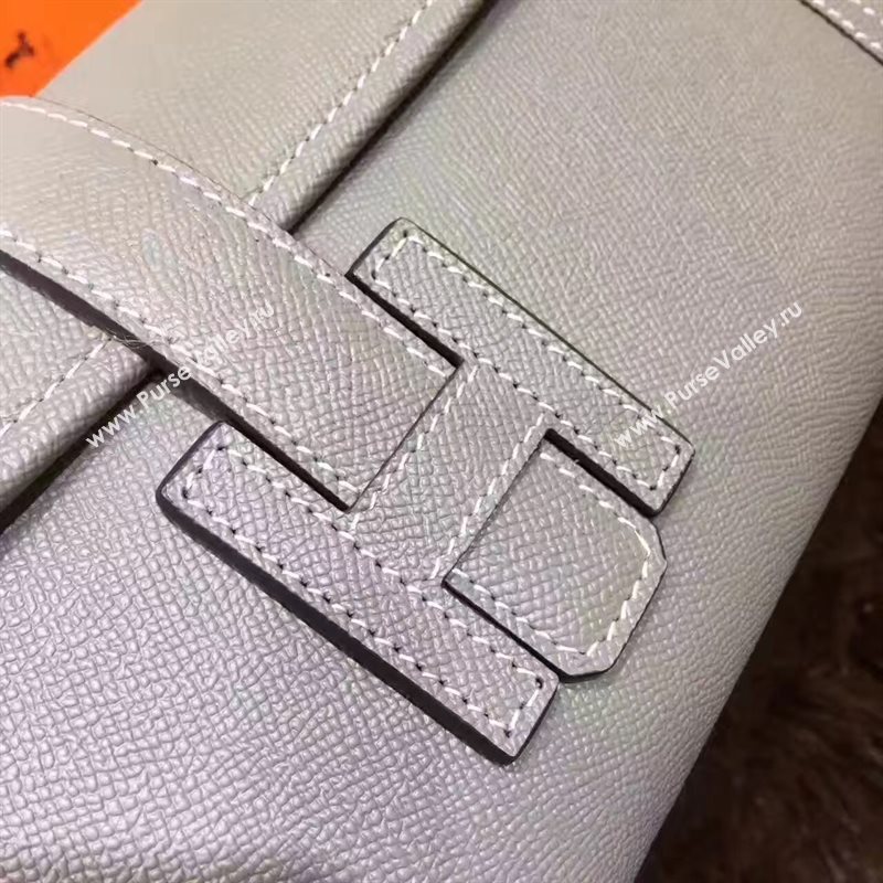 Hermes Epsom large gray clutch bag 5215