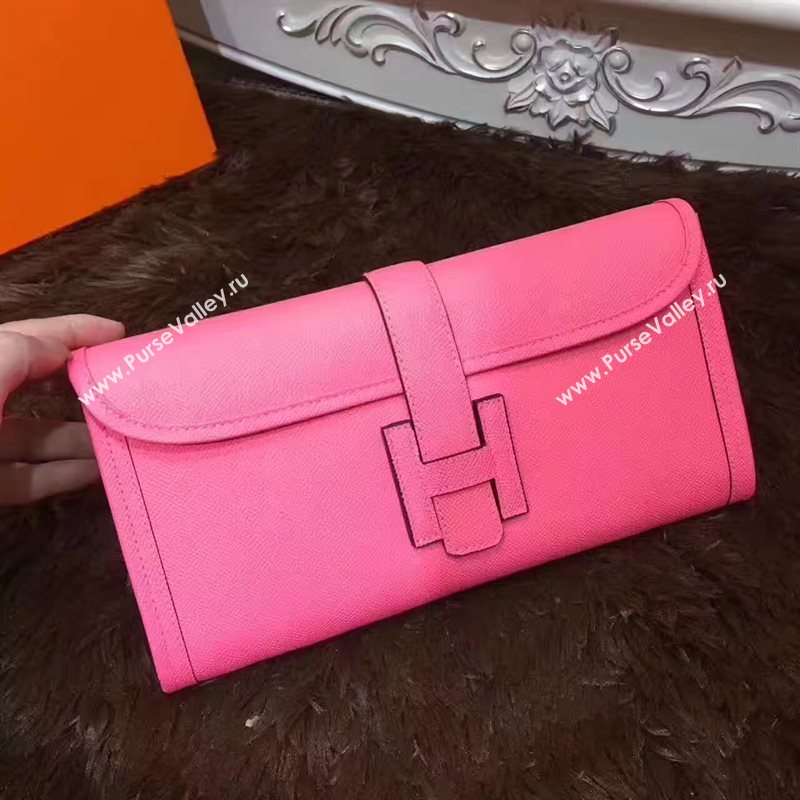 Hermes Epsom large clutch red rose bag 5217