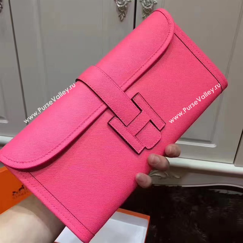 Hermes Epsom large clutch red rose bag 5217