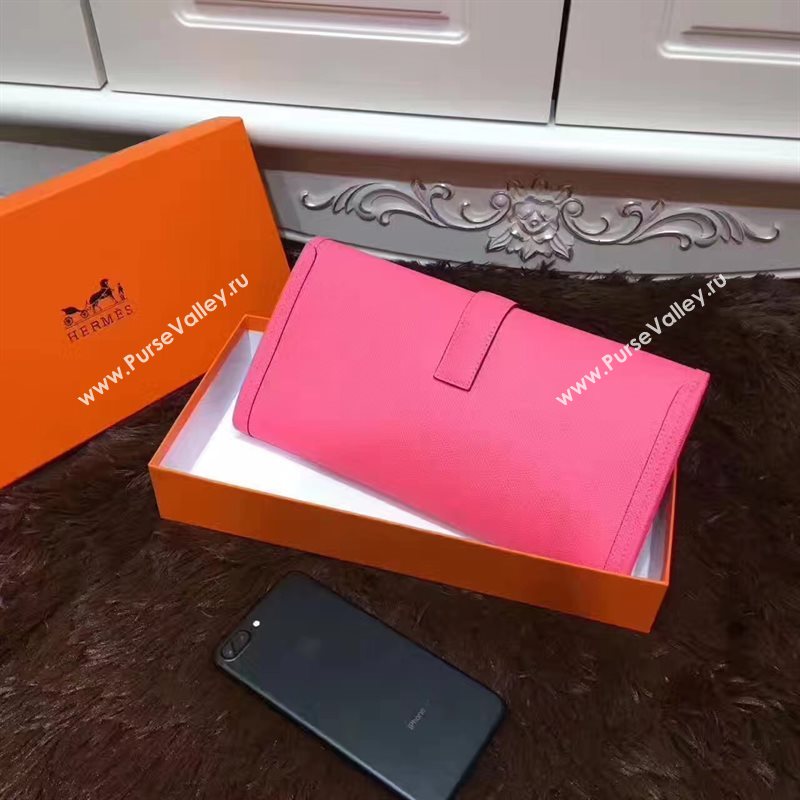 Hermes Epsom large clutch red rose bag 5217