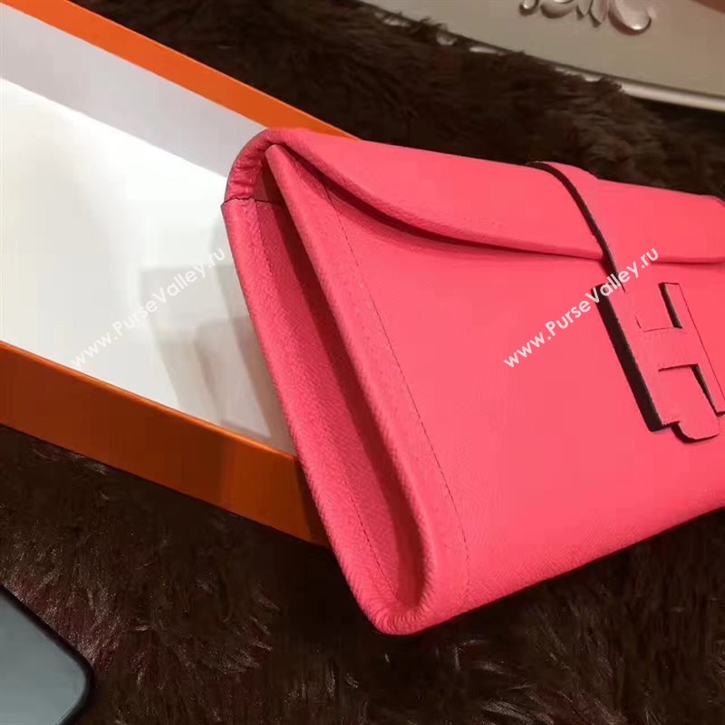 Hermes Epsom large clutch red rose bag 5217
