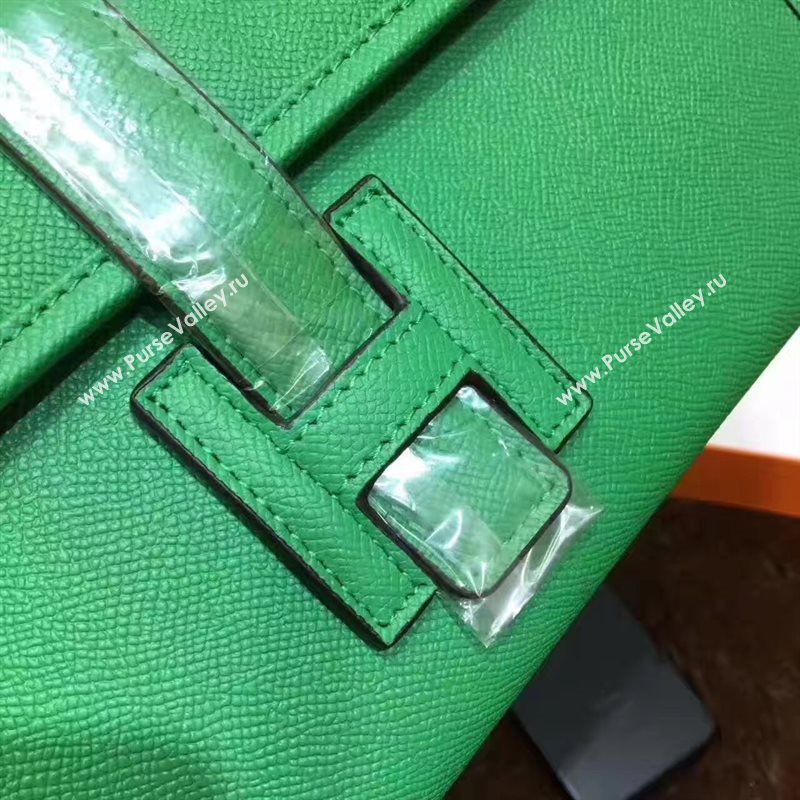 Hermes Epsom large green clutch bag 5218