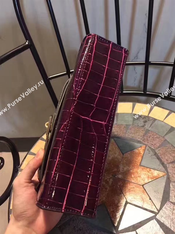 Hermes mini 22cm crocodile wine Kelly bag 5222