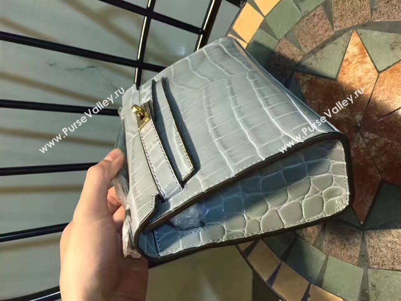 Hermes mini 22cm crocodile gray Kelly bag 5224
