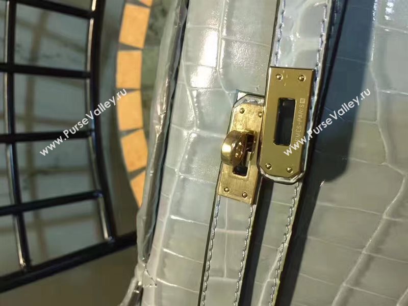 Hermes mini 22cm crocodile gray Kelly bag 5224