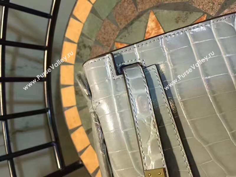 Hermes mini 22cm crocodile gray Kelly bag 5224