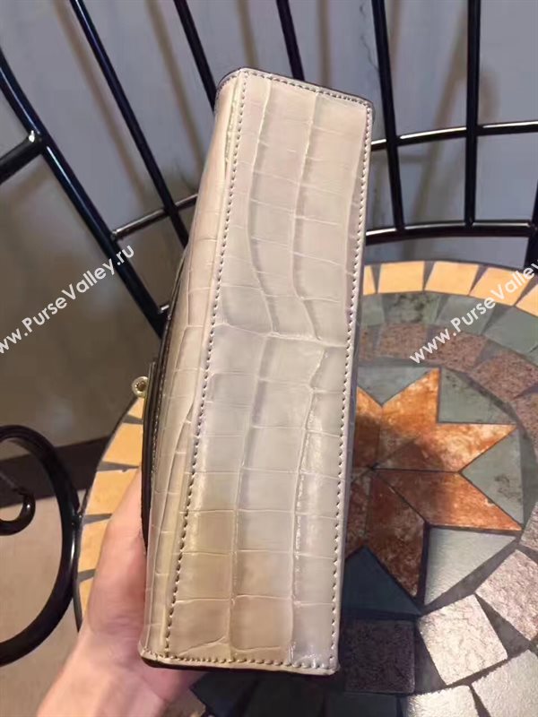 Hermes mini 22cm crocodile gray Kelly bag 5225