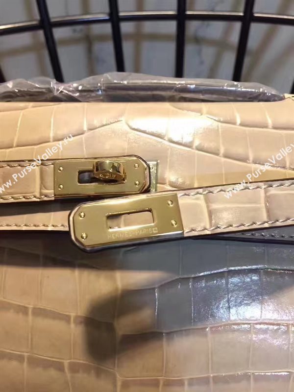 Hermes mini 22cm crocodile gray Kelly bag 5225