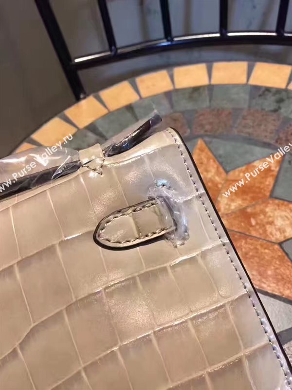 Hermes mini 22cm crocodile gray Kelly bag 5225