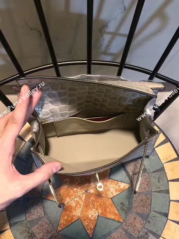 Hermes mini 22cm crocodile gray Kelly bag 5225