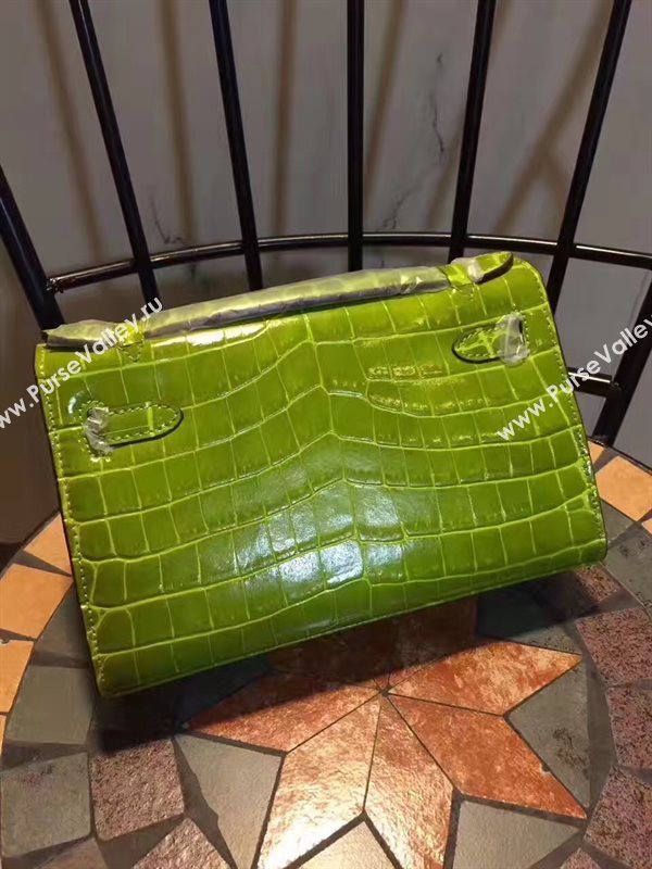 Hermes mini 22cm crocodile green Kelly bag 5226