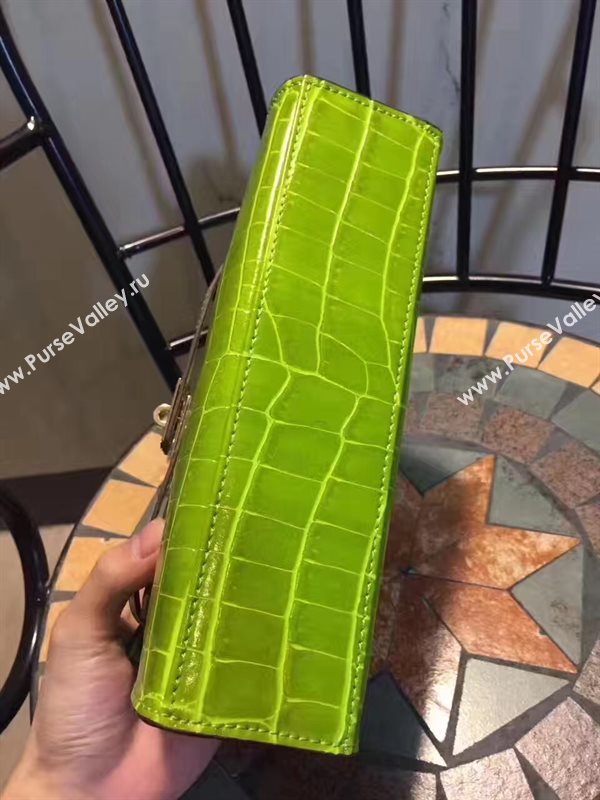 Hermes mini 22cm crocodile green Kelly bag 5226