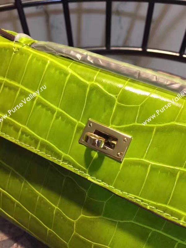 Hermes mini 22cm crocodile green Kelly bag 5226